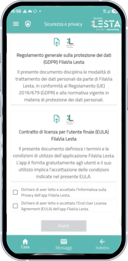 FilaVia Lesta privacy
